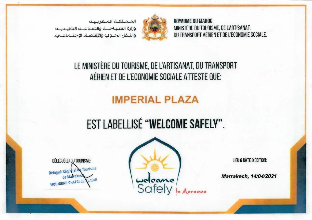 Hotel Imperial Plaza & Spa Marrakesh 4*,  Morocco